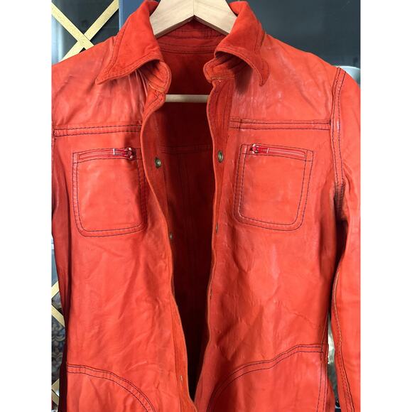 Vintage Fiery Leather Jacket - Picture 5 of 11